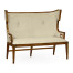 Greek Key Design Walnut Biedermeier Settee