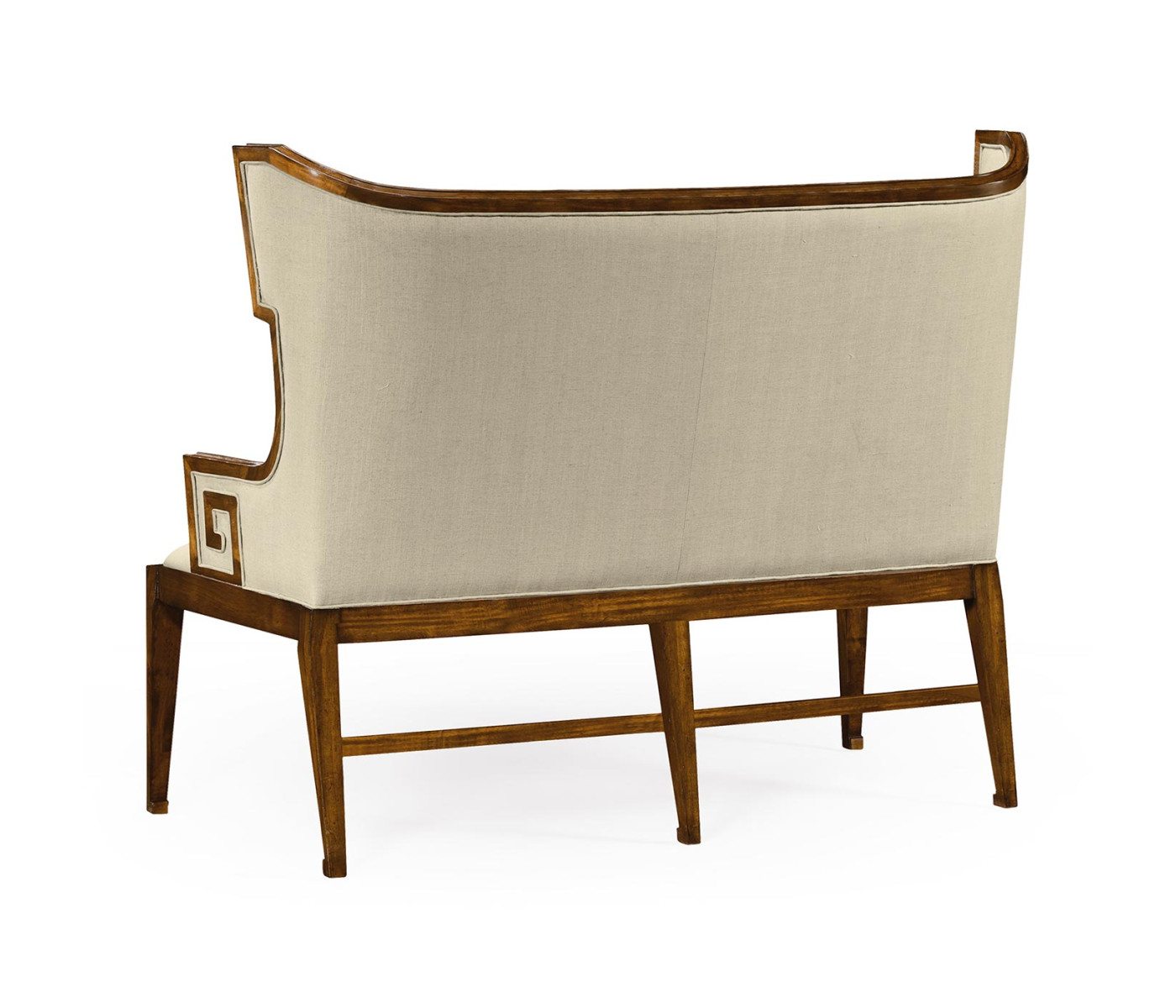 Greek Key Design Walnut Biedermeier Settee