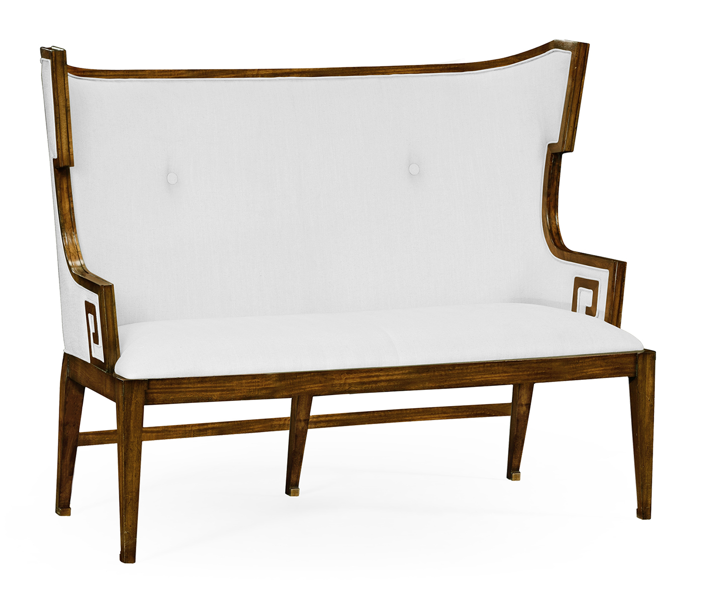 Greek Key Design Walnut Biedermeier Settee