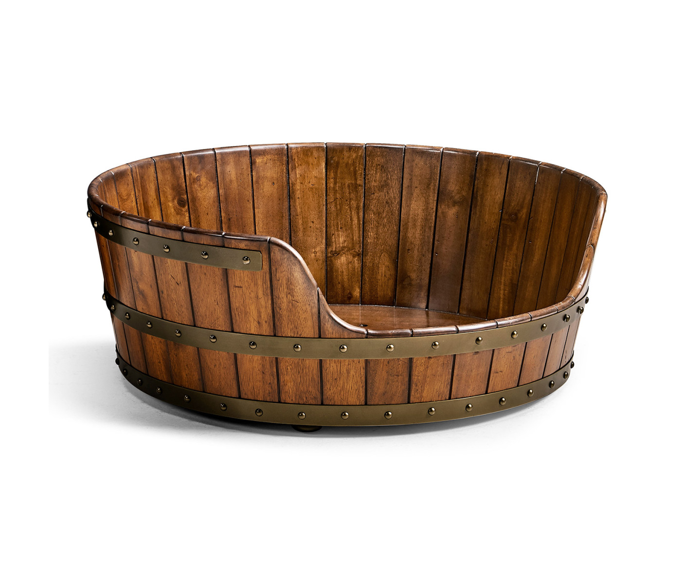 Medium Walnut Wooden Dog Bed