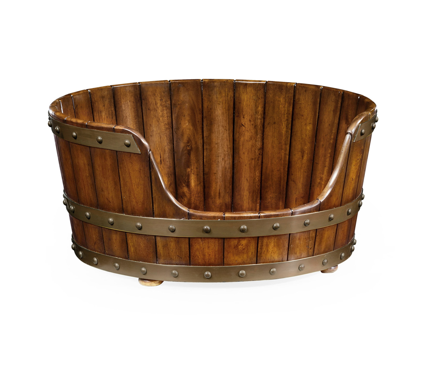 Small Walnut Wooden Dog Bed