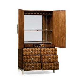 Houndstooth drinks cabinet