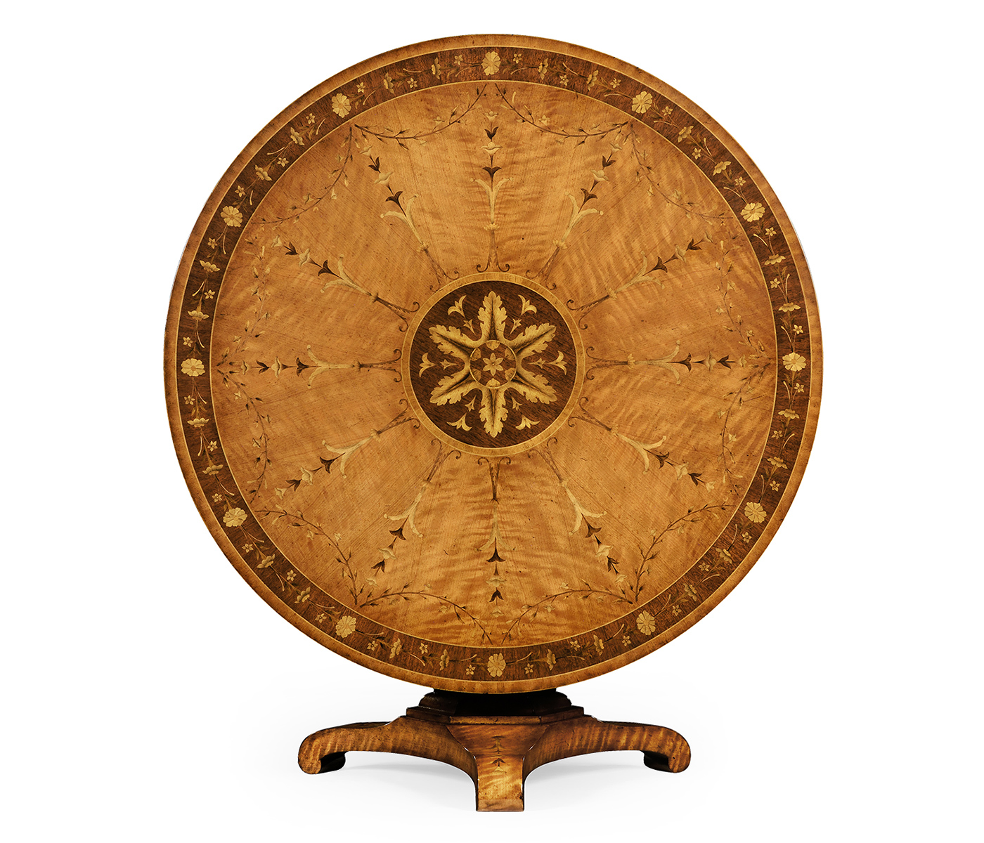 Sheraton style flip top centre table