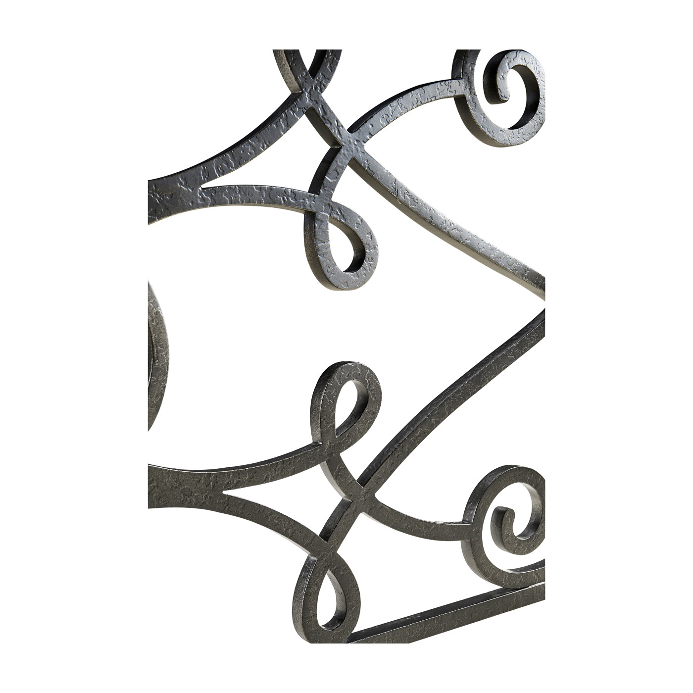 Width Rectangular Limed Wood Console with Wrought Iron Base 72