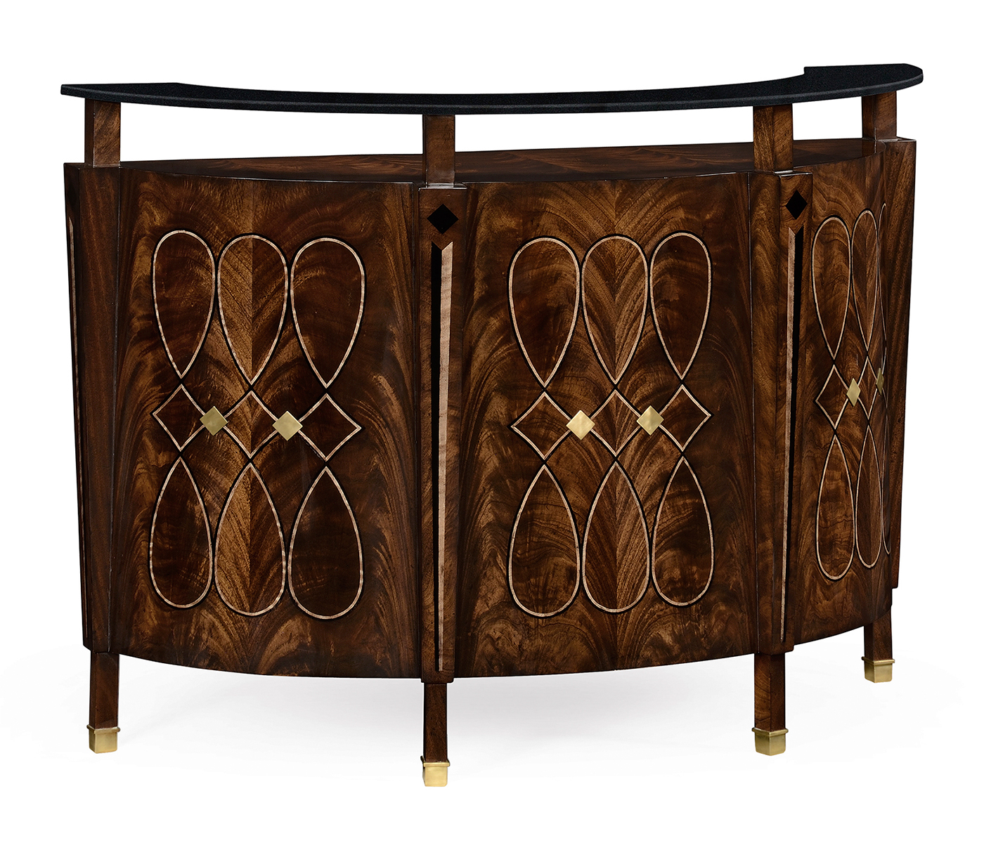 Brown mahogany registration desk (small)