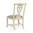 Windsor Chippendale Grey Linen Side Chair