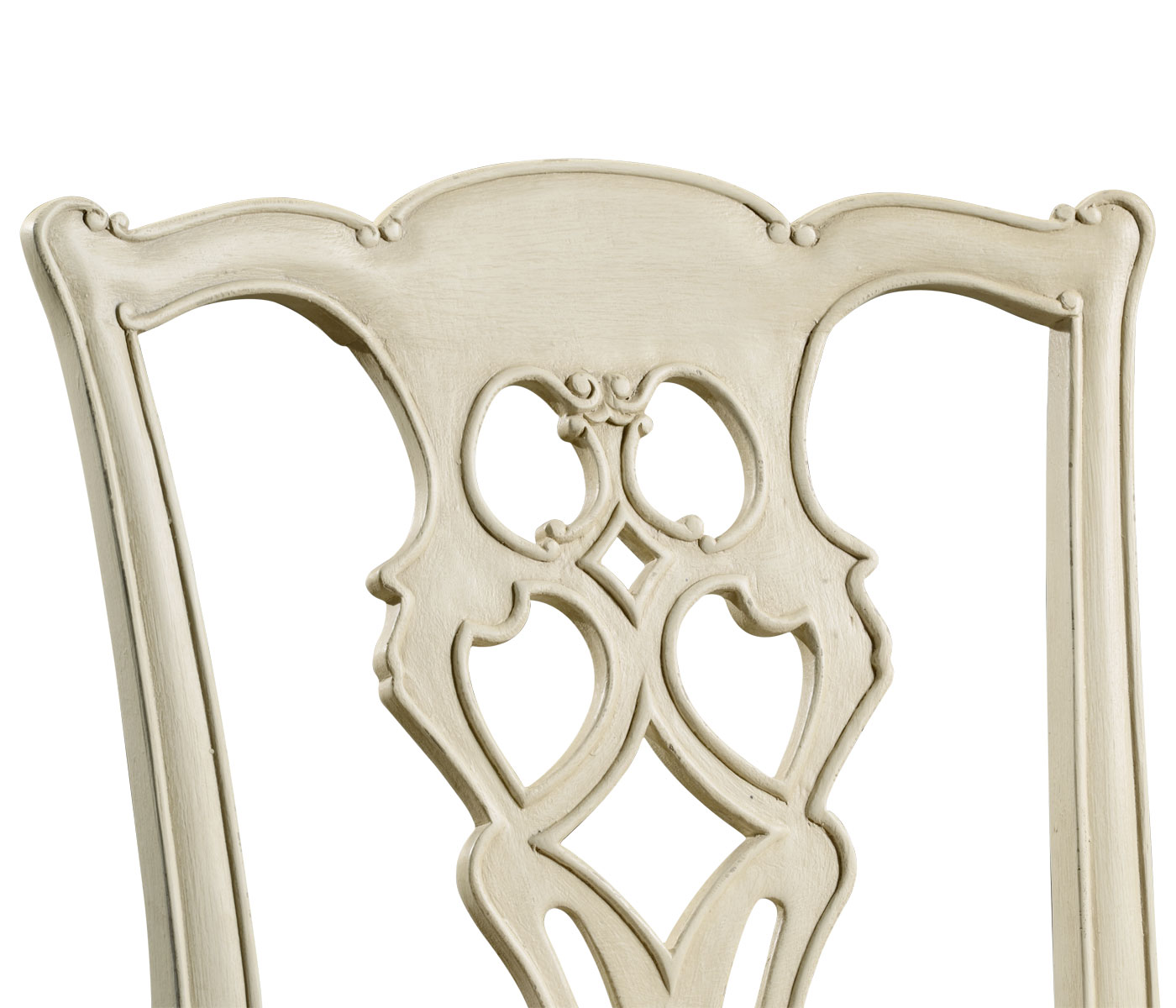 Windsor Chippendale Grey Linen Side Chair