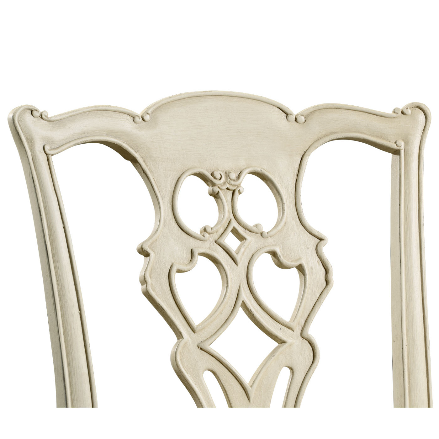 Windsor Chippendale Grey Linen Side Chair