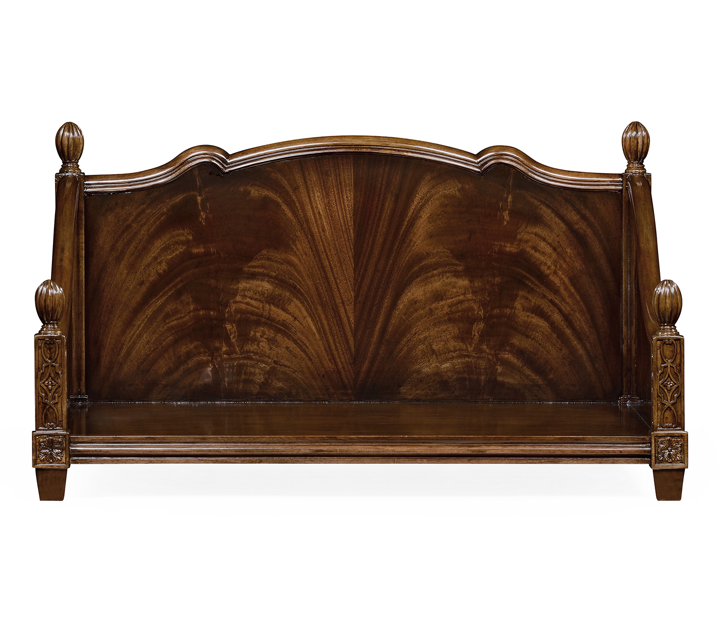 Rectangular Four Poster Mahogany Dog Bed