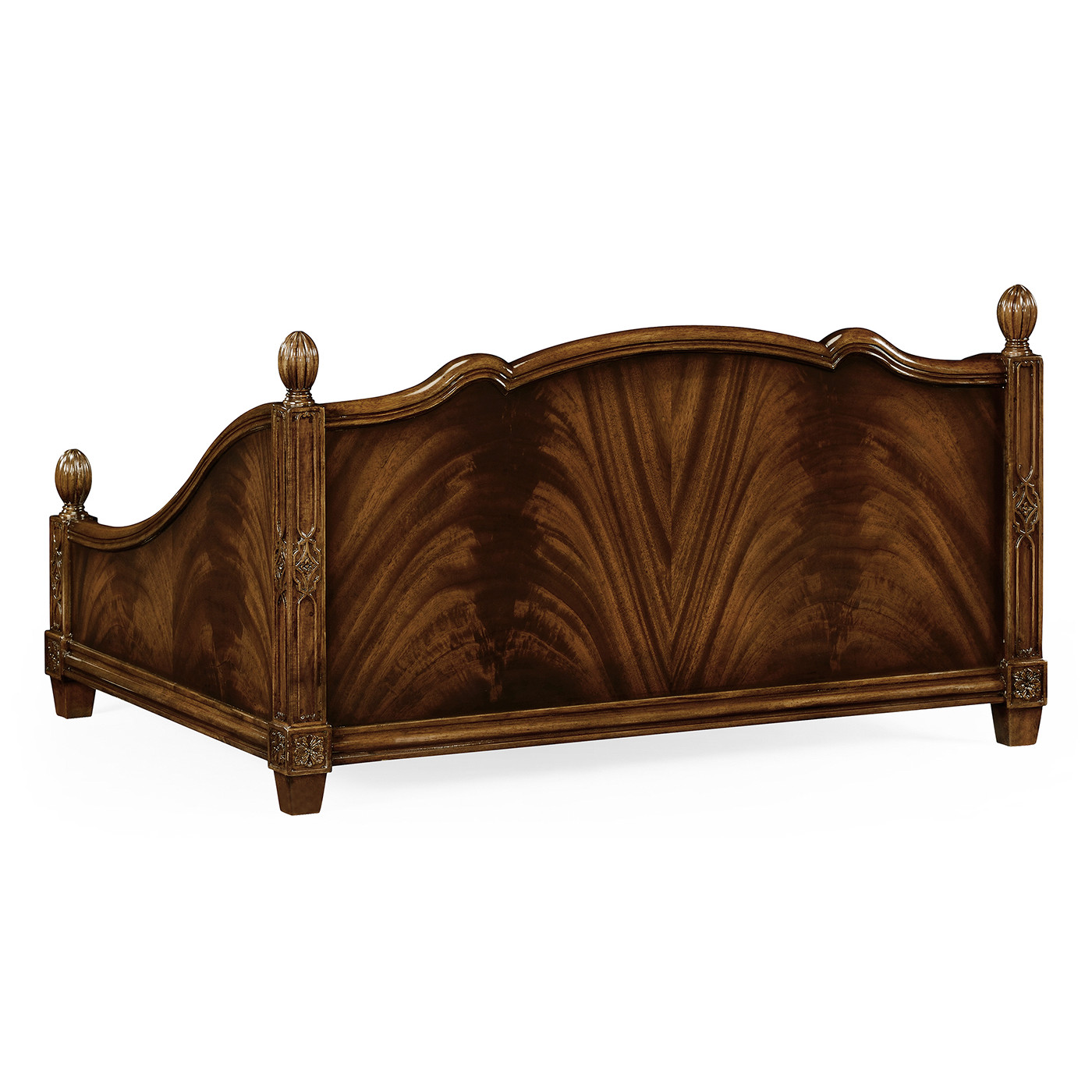 Rectangular Four Poster Mahogany Dog Bed