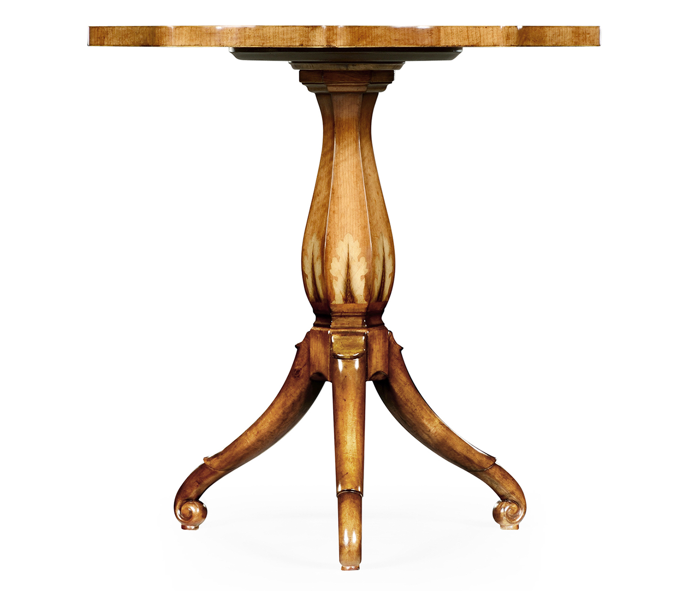 Finely Inlaid Lamp Table with Nine Sided Top