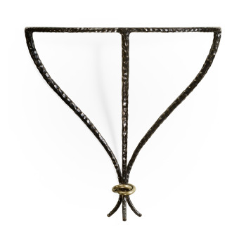 Hammered Antique Black Brass Wall Mounted Bracket Table