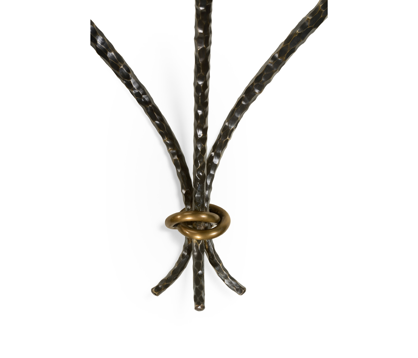 Hammered Antique Black Brass Wall Mounted Bracket Table