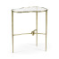 Hammered Light Brown Brass Freeform Lamp Table
