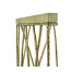 Hammered Light Brown Brass Coffee Table with Celadon Top