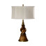 Twisted walnut table lamp