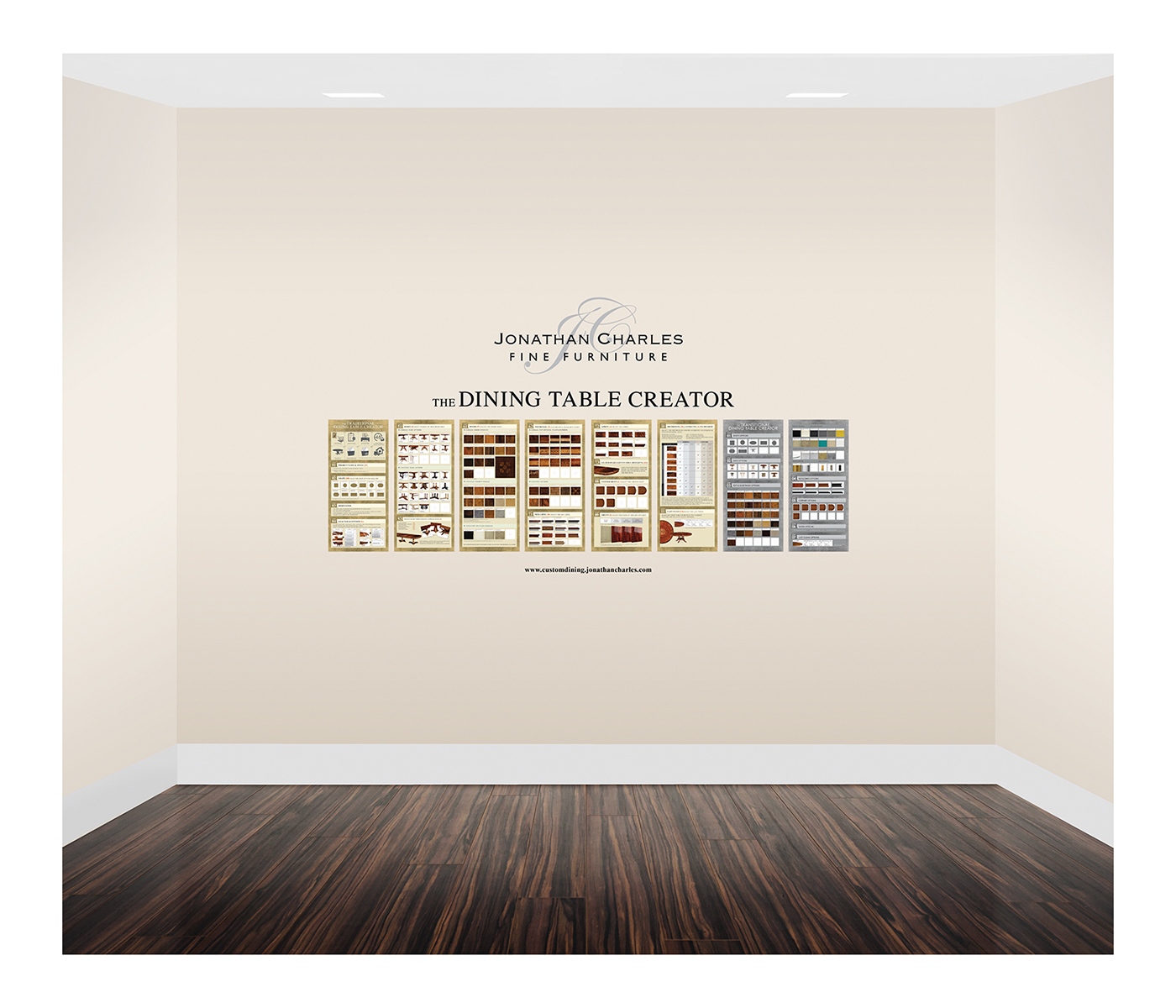 Small custom dining graphic display