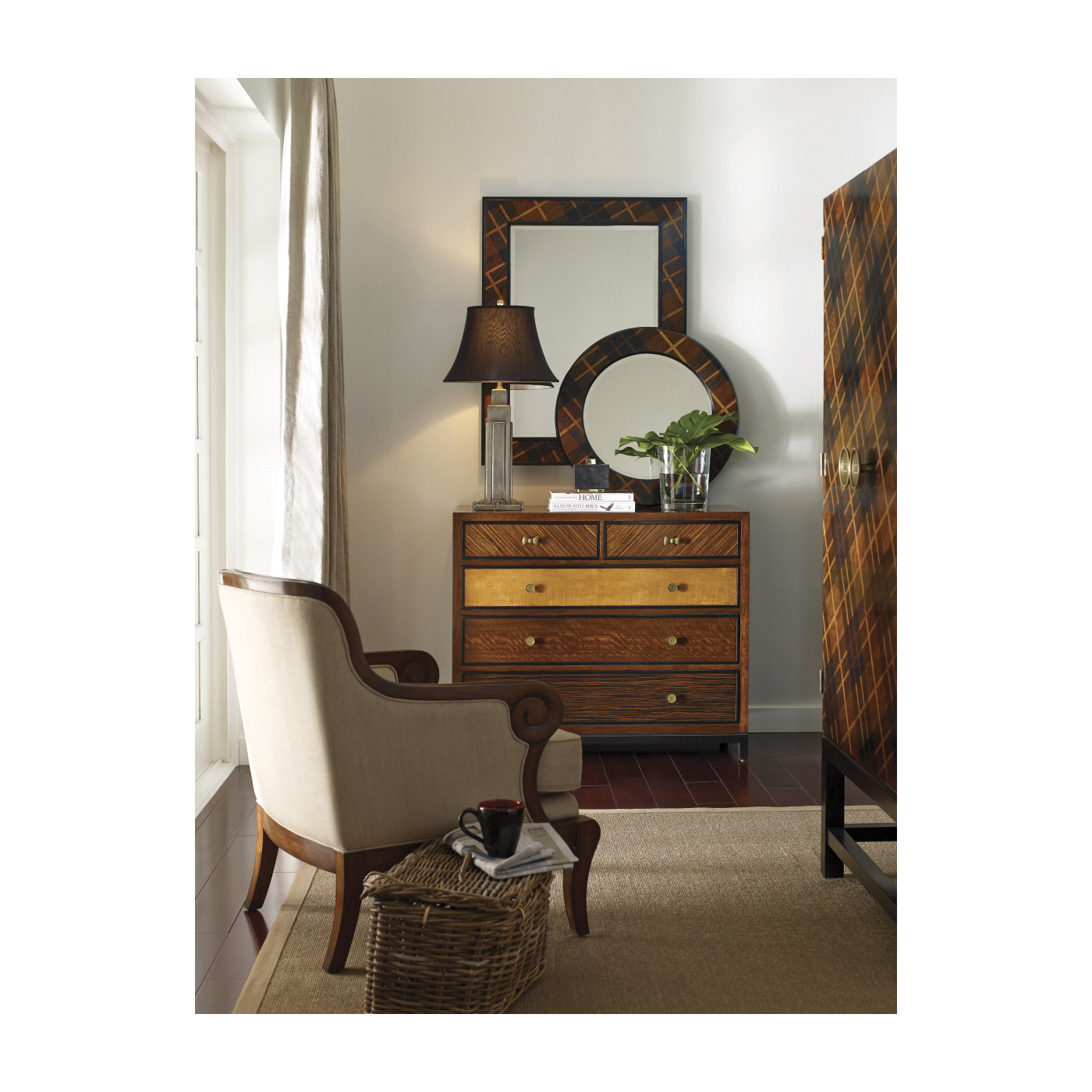 Hand Inlaid Tartan Porthole Mirror 28