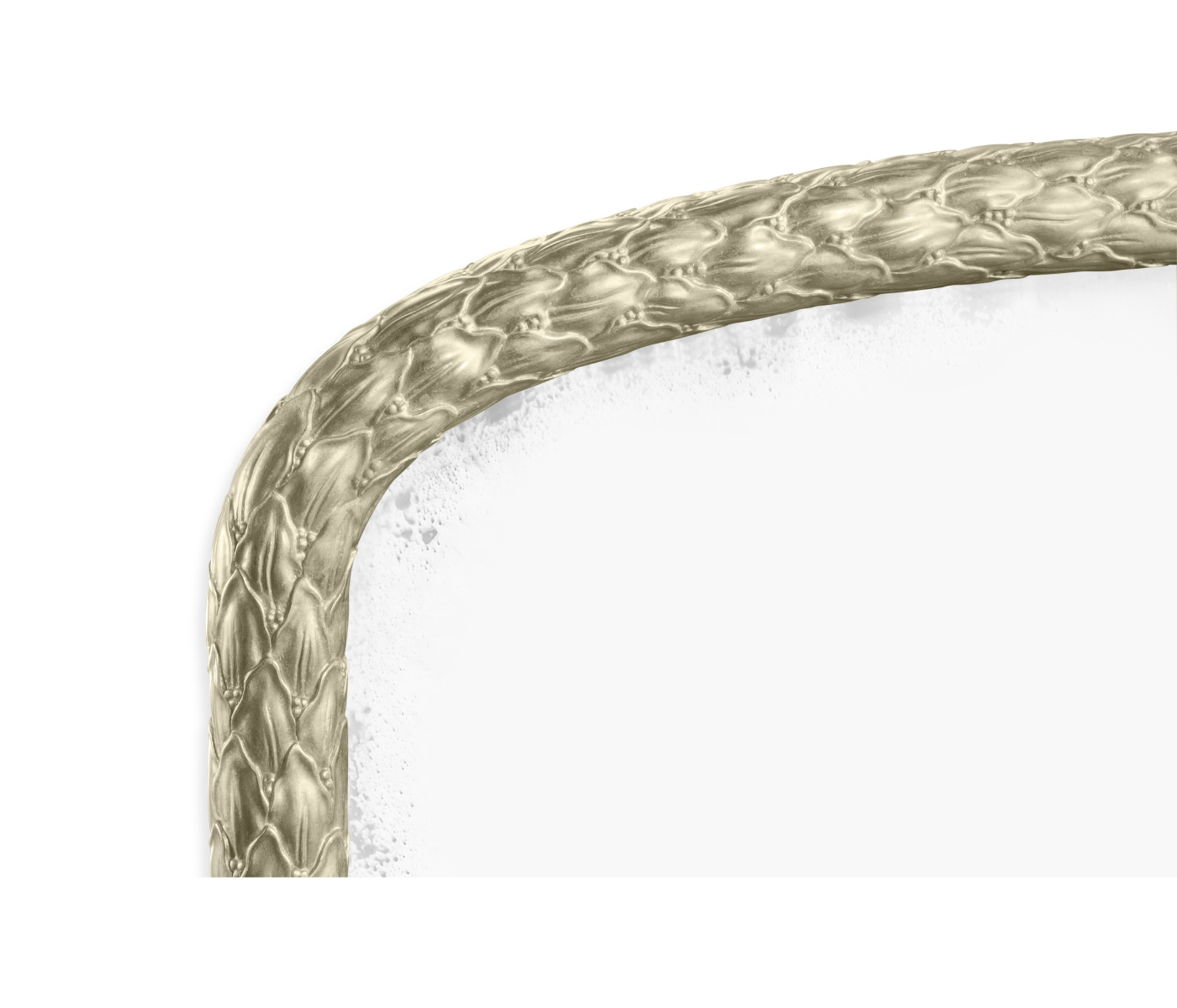 Carved and water gilded silver leaf overmantle mirror