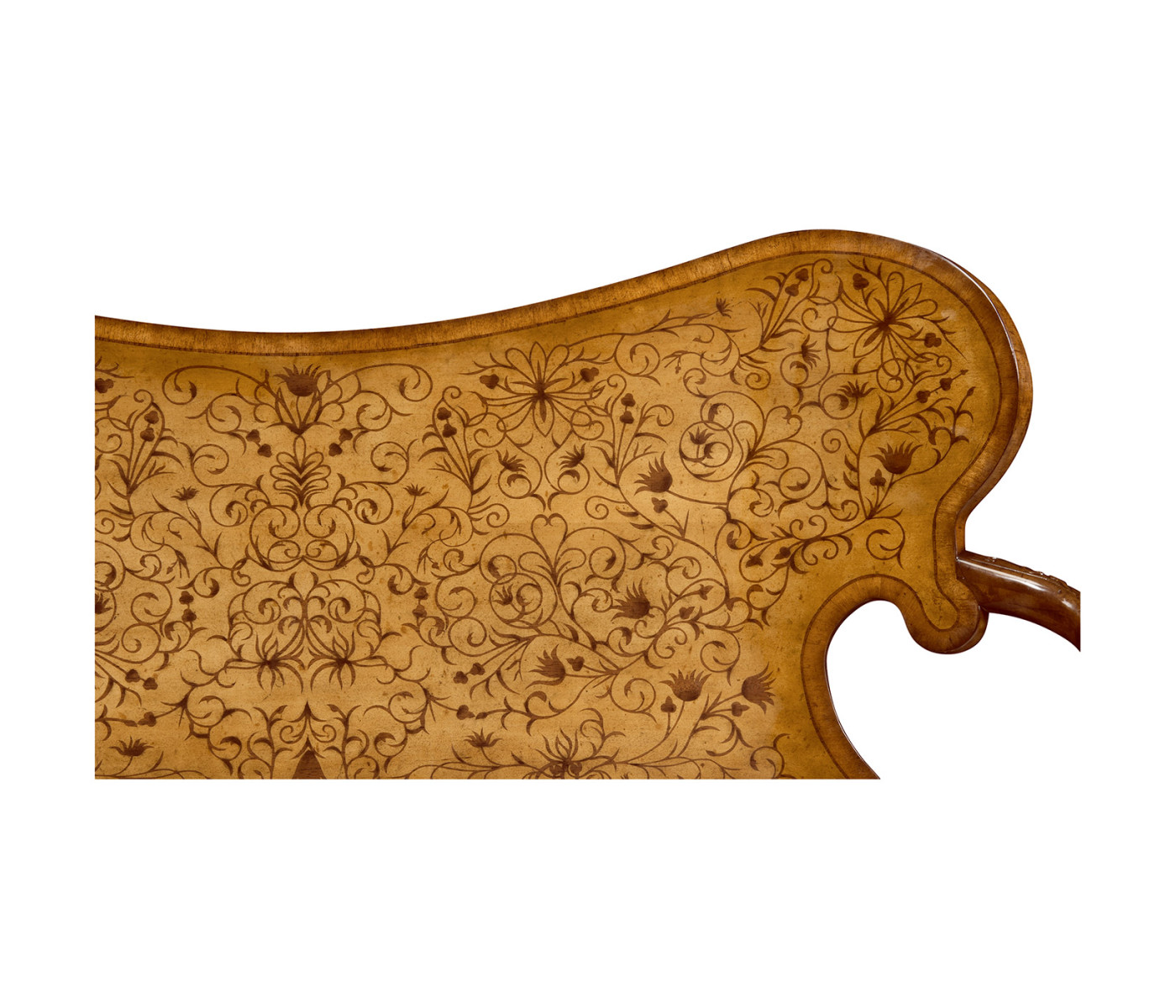 Seaweed Marquetry Leather Loveseat