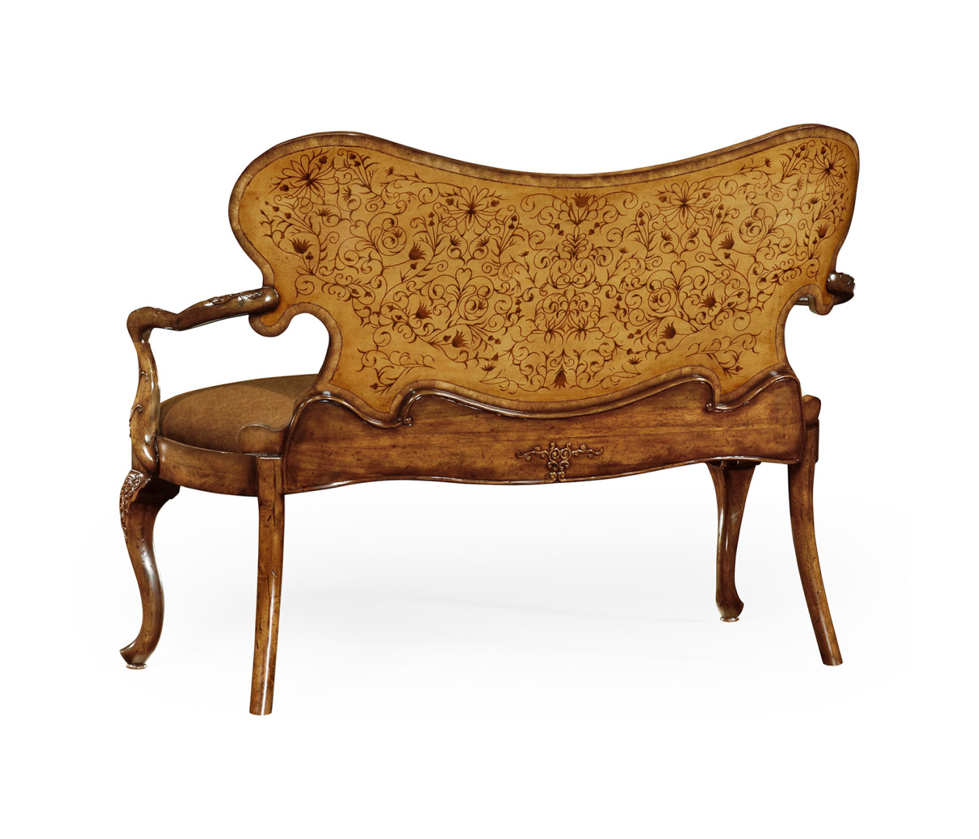 Seaweed Marquetry Leather Loveseat