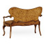 Seaweed Marquetry Leather Loveseat