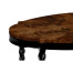 Oval Black Barleytwist Quatrefoil Coffee Table