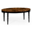 Oval Black Barleytwist Quatrefoil Coffee Table