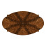 Oval Walnut Barleytwist Quatrefoil Coffee Table