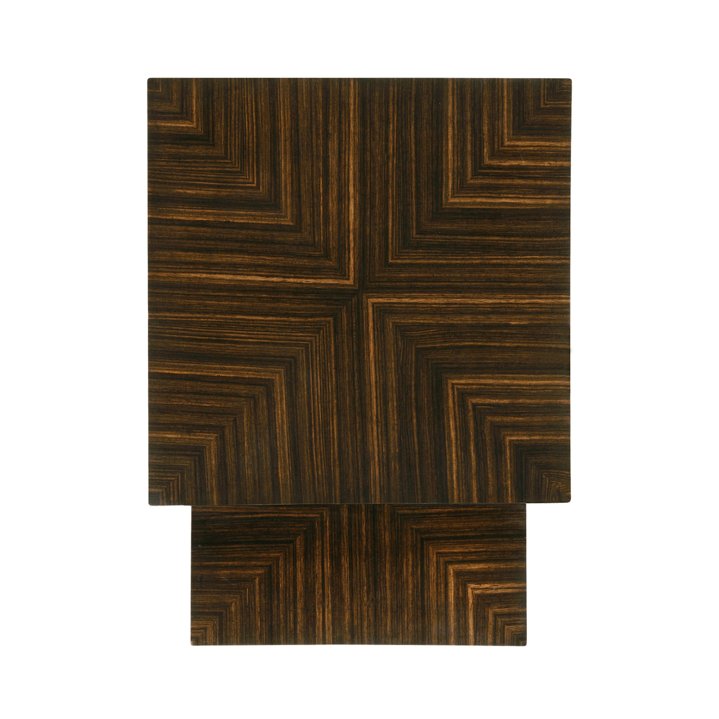 Macassar Ebony Nesting Tables with White Brass Detail