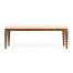Cocktail Ottoman with Tray Table and Walnut Barleytwist Legs, Upholstered in COM
