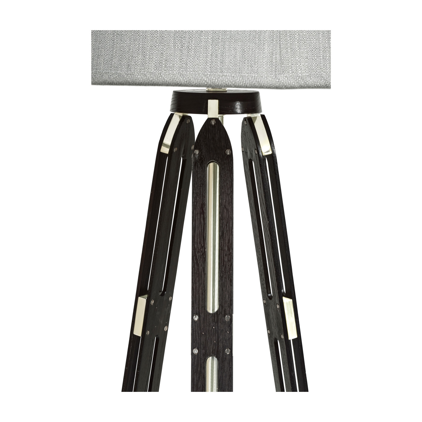 Black Mocha Oak Architectural Floor Lamp 64