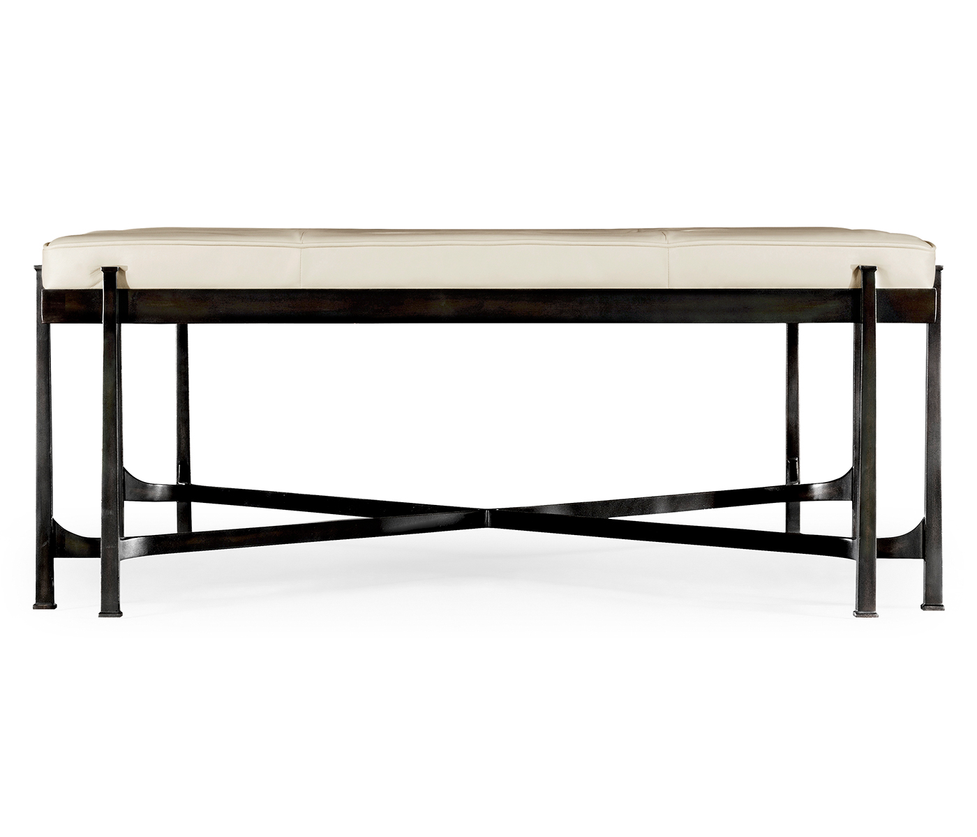 Églomisé and Bronze Iron Cocktail Ottoman