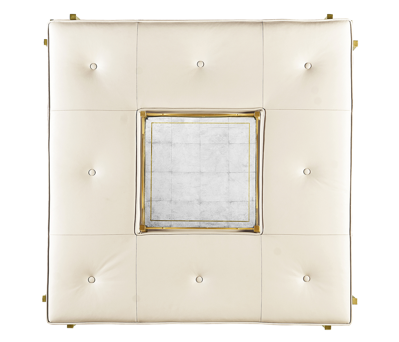 Églomisé and Gilded Iron Cocktail Ottoman