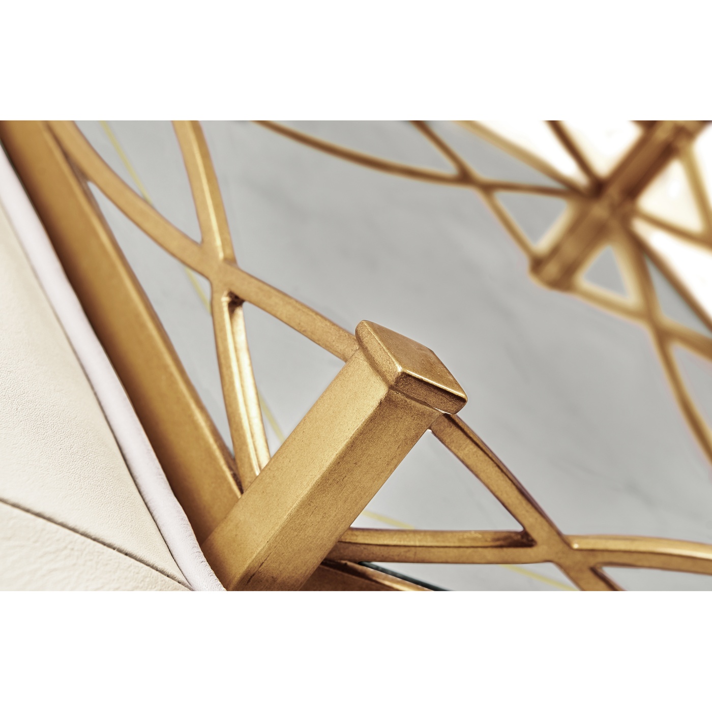 Églomisé and Gilded Iron Cocktail Ottoman