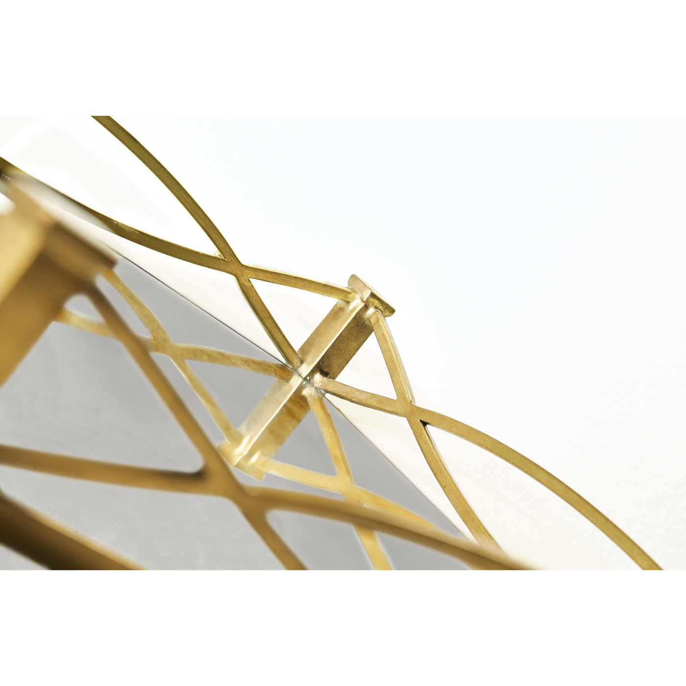 Églomisé and Gilded Iron Cocktail Ottoman