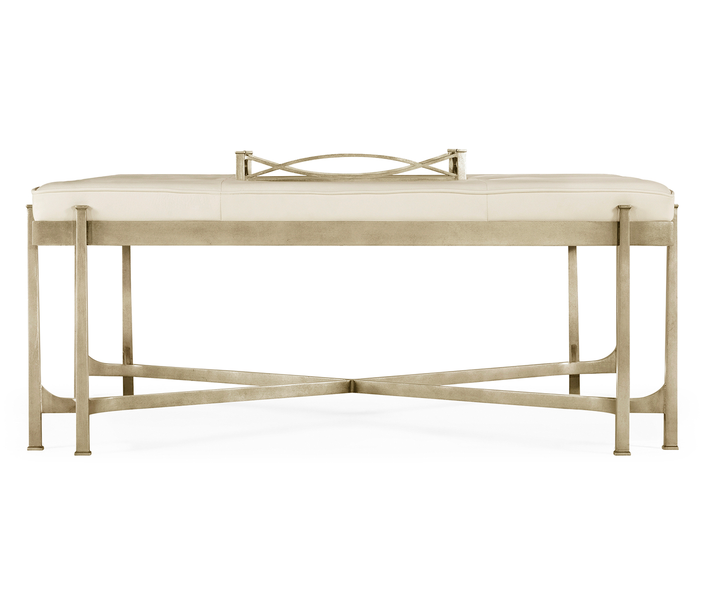 Églomisé and Silver Iron Cocktail Ottoman