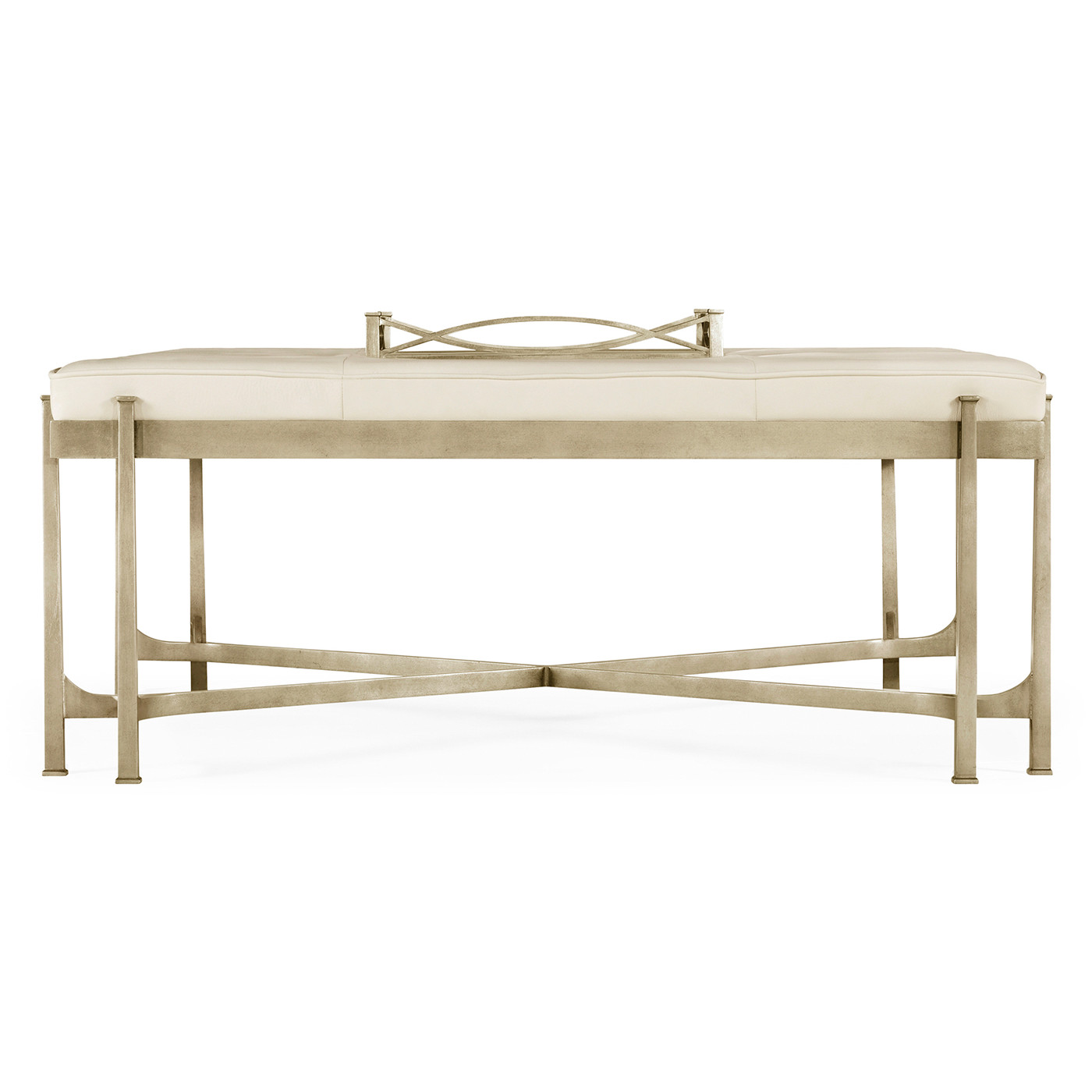 Églomisé and Silver Iron Cocktail Ottoman