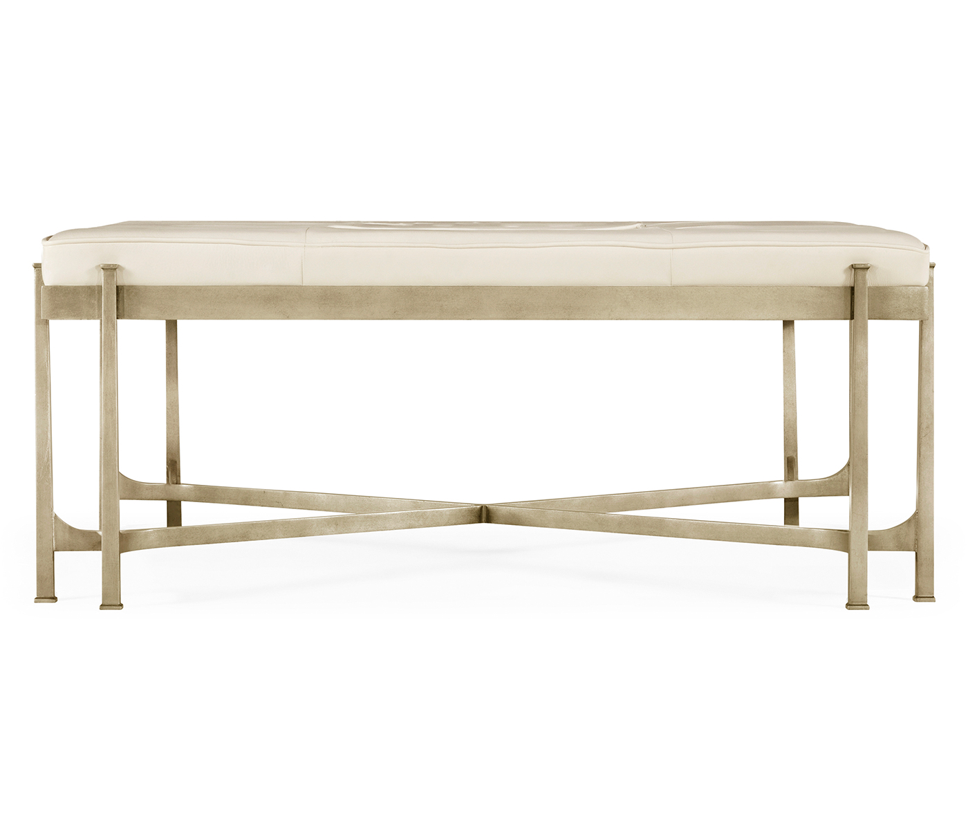 Églomisé and Silver Iron Cocktail Ottoman