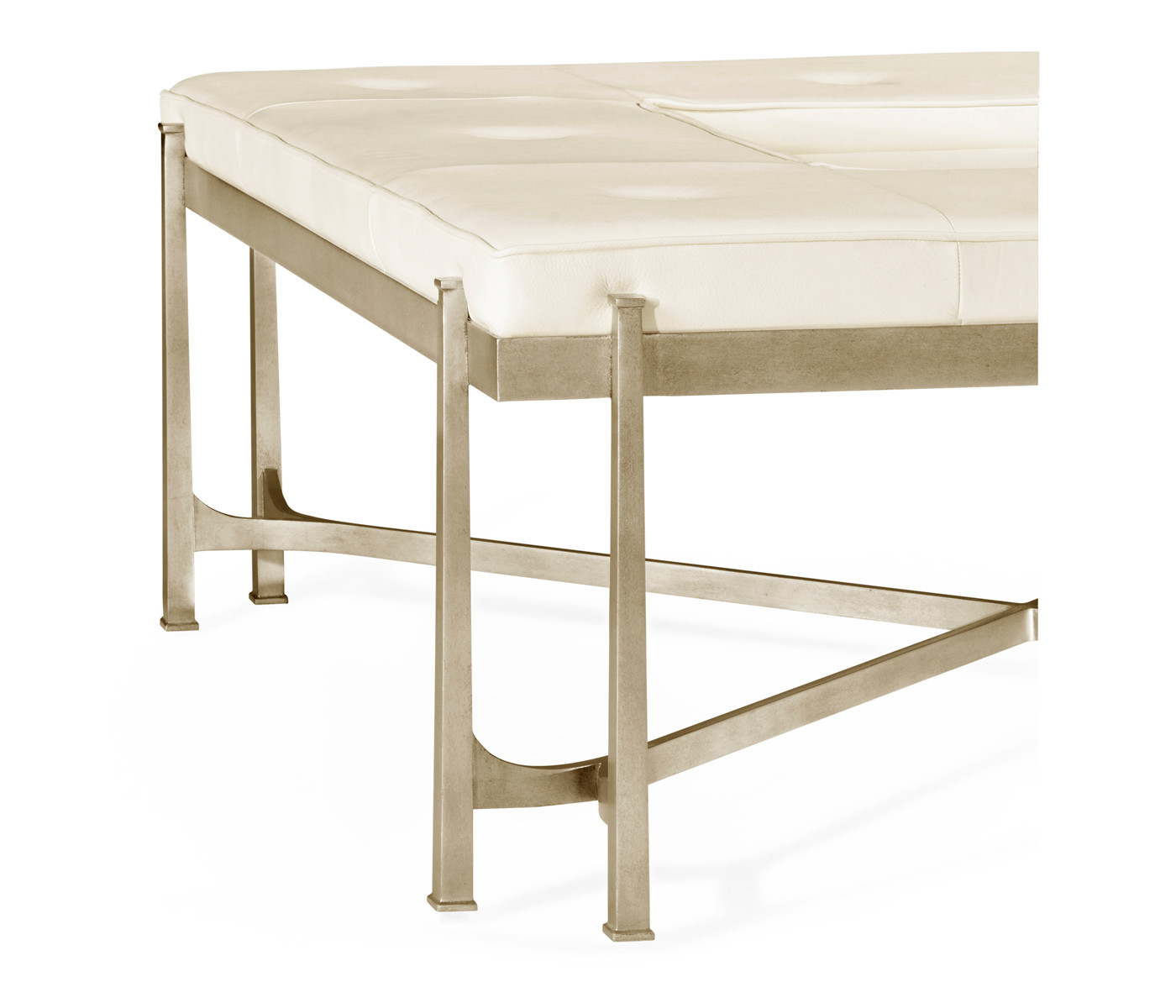 Églomisé and Silver Iron Cocktail Ottoman