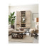 Limed Wood Wine Cabinet with Wrought Iron Base
