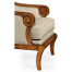 Shallow Carved Walnut Occasional Chair