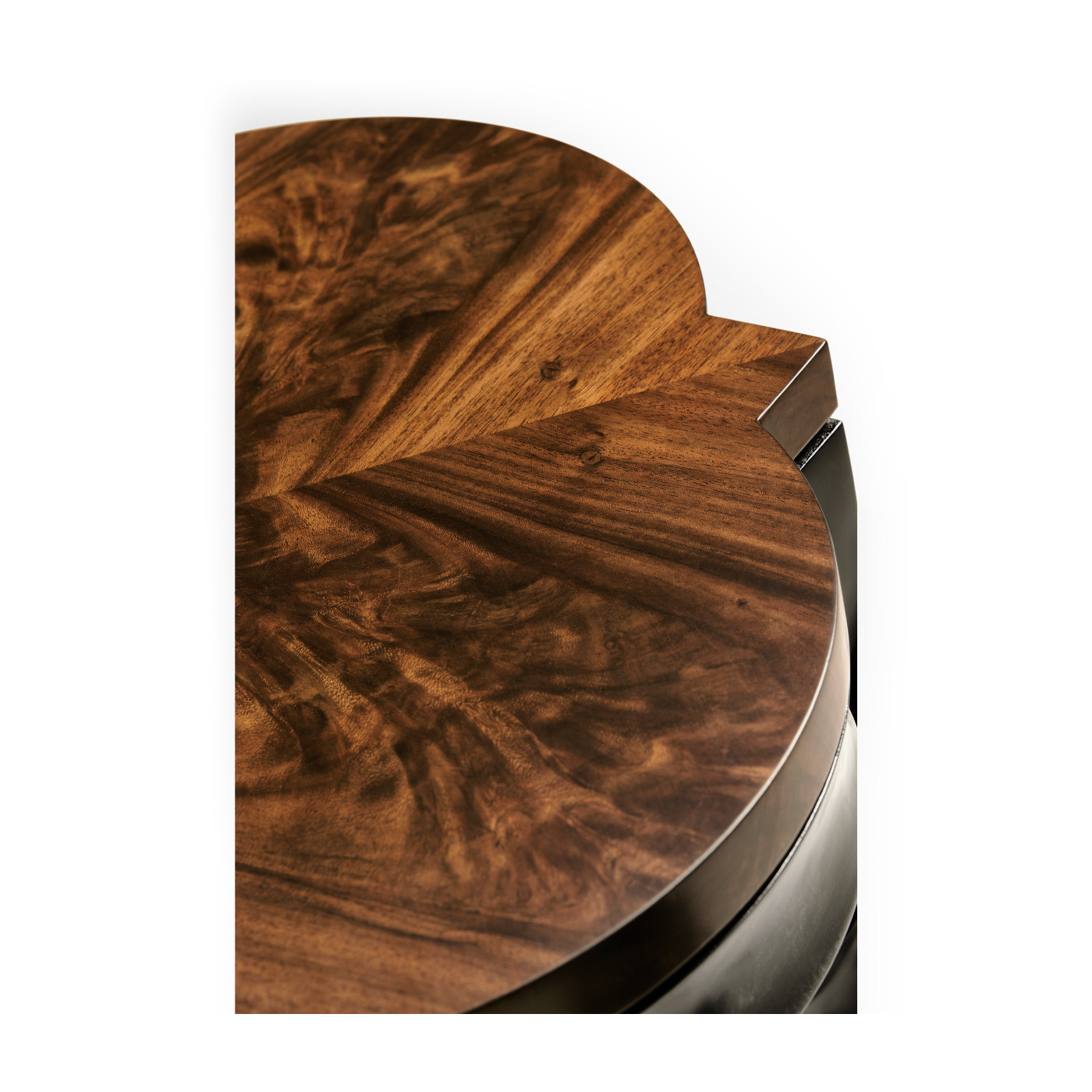 Black Barleytwist Quatrefoil Side Table