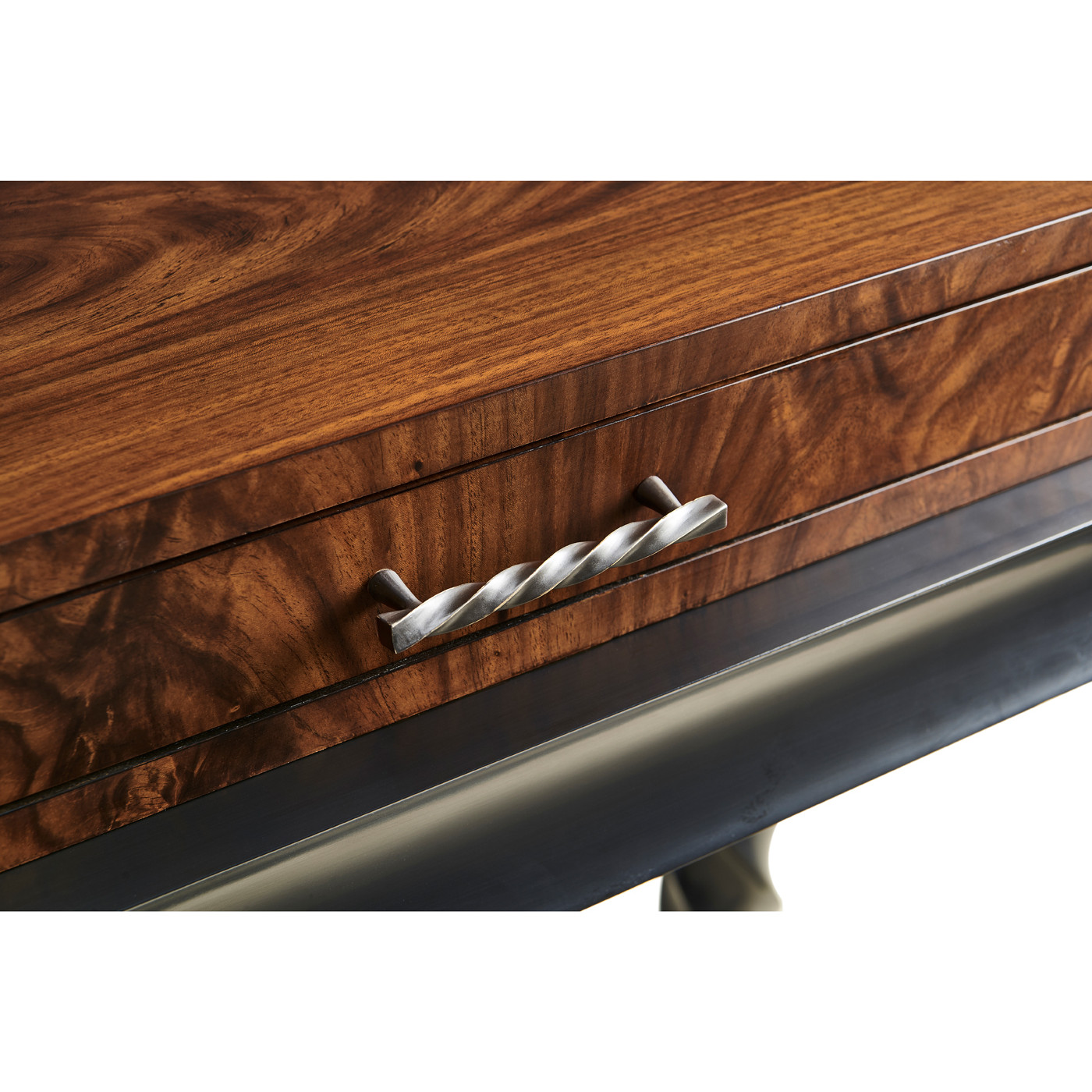 Black Barleytwist Console Table with Drawers