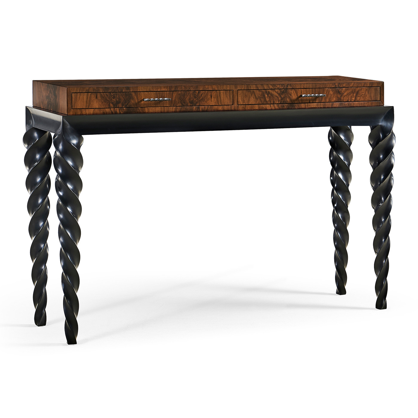 Black Barleytwist Console Table with Drawers