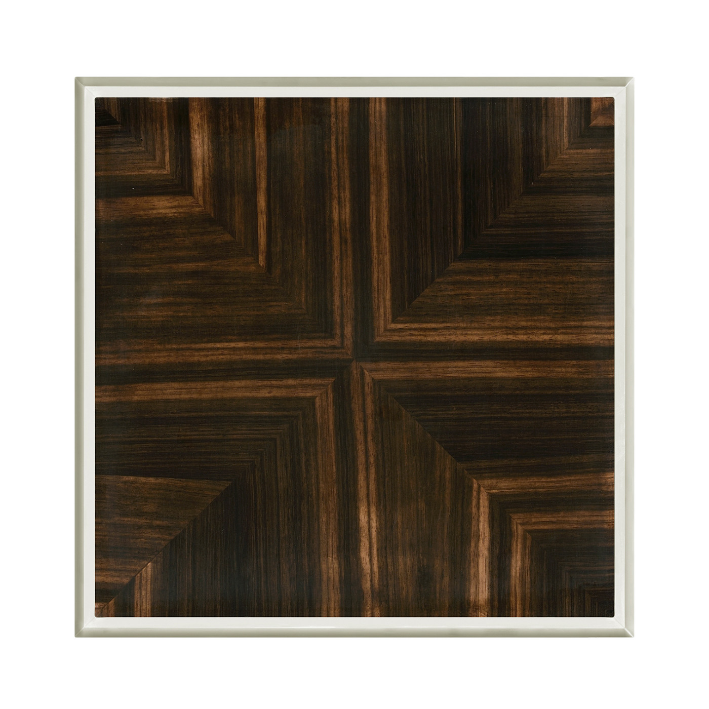 Macassar Ebony Martini Table with White Brass Detail
