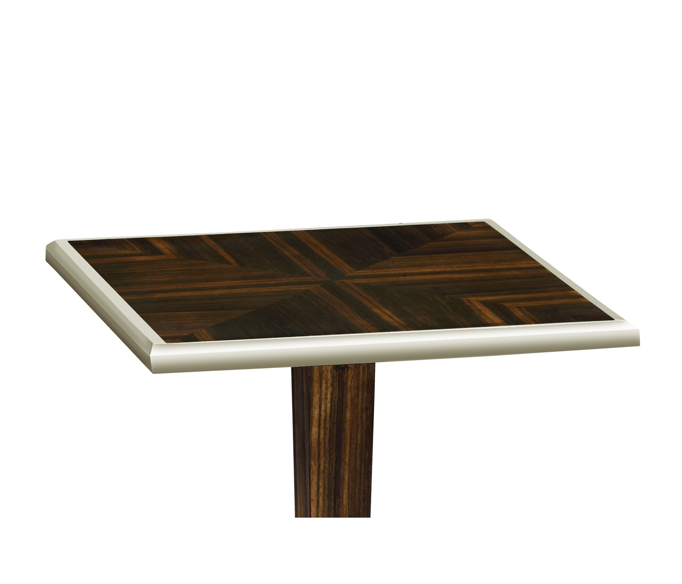 Macassar Ebony Martini Table with White Brass Detail