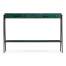 Teal Faux Shagreen and Bronze Legged Console