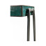 Teal Faux Shagreen and Bronze Legged Console