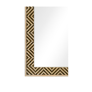 Classic Julian Herringbone  mirror (Tan Tweed)